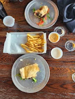 Philly Steak Sandwich and Frys